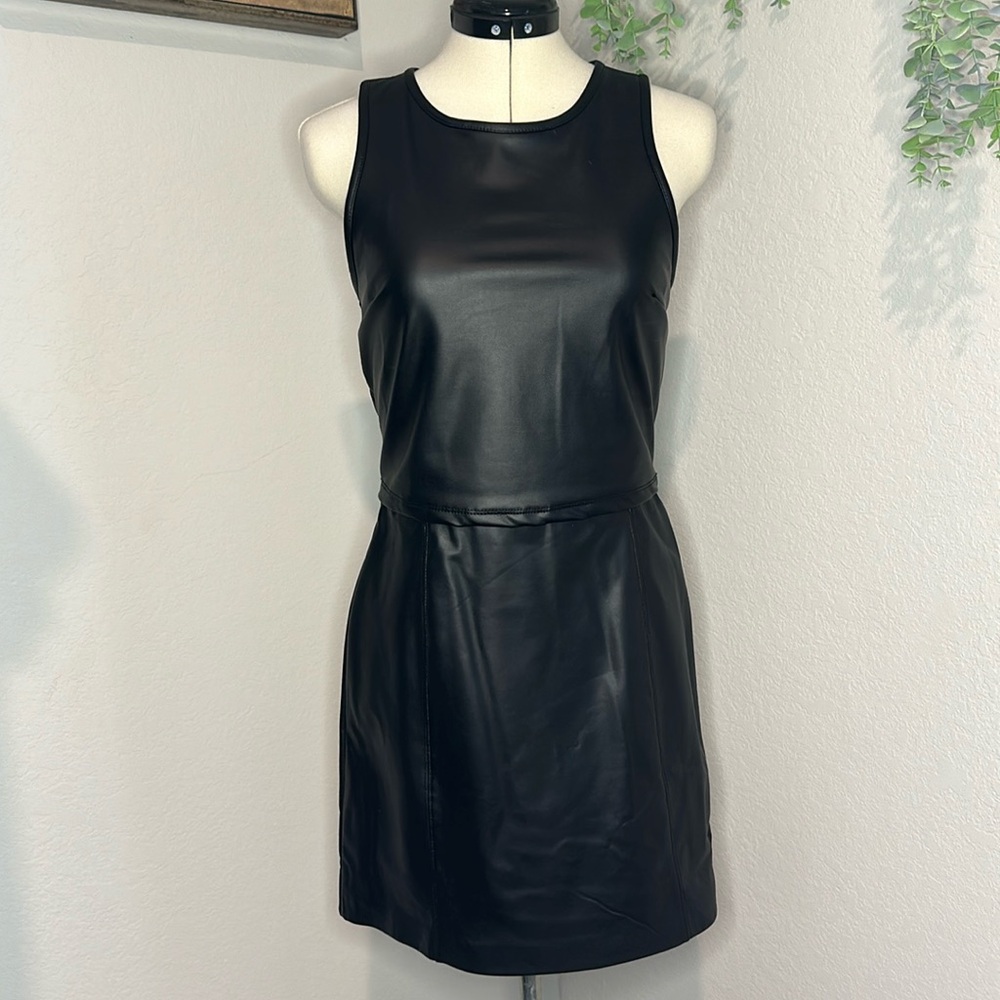Sexy Pleather 2-Piece Mini Outfit